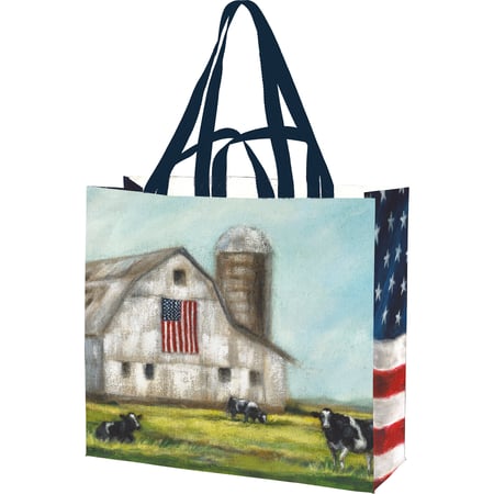 Farm And Flag Market Tote - Post-Consumer Material, Nylon