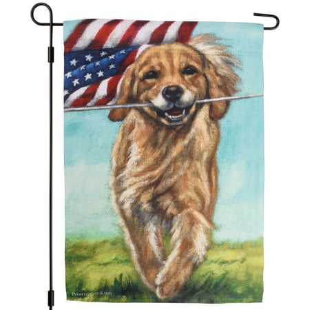 Running Dog Garden Flag - Polyester