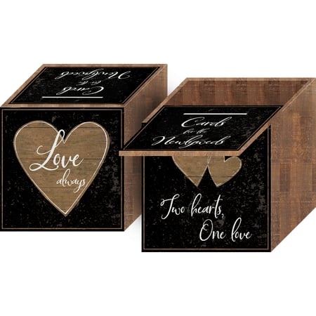 Cards For The Newlyweds Card Box - Wood, Paper