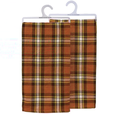 Fall Plaid Kitchen Towel - Cotton
