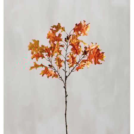 Pin Oak Leaves Large Floral Pick - Plastic, Fabric, Wire