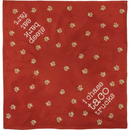Sleep Bark/Chase Taco Large Pet Bandana - Cotton