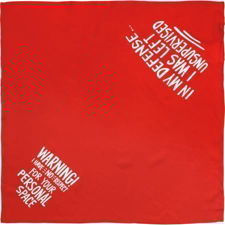 Defense/Warning Large Pet Bandana - Rayon