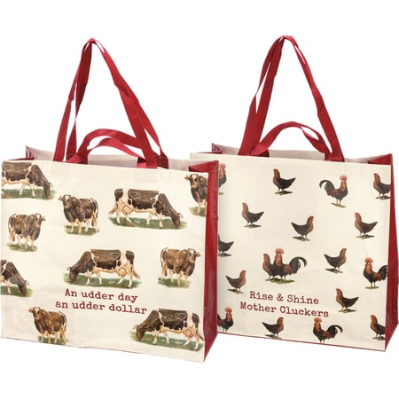 Rise & Shine Shopping Tote - Post-Consumer Material, Nylon
