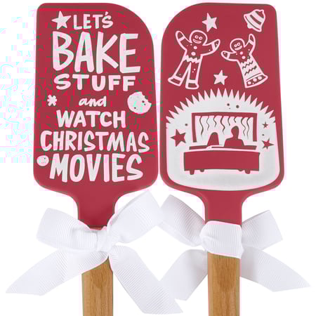 Let's Bake Stuff And Watch Movies Spatula - Silicone, Wood