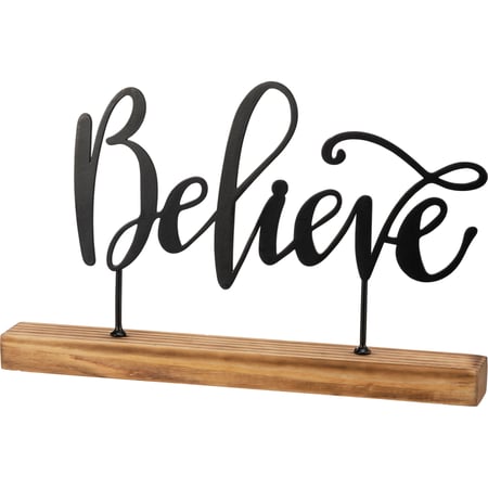 Believe Metal Sitter - Metal, Wood