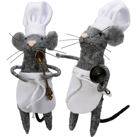 Kitchen Mice Critter Set - Felt, Polyester, Plastic