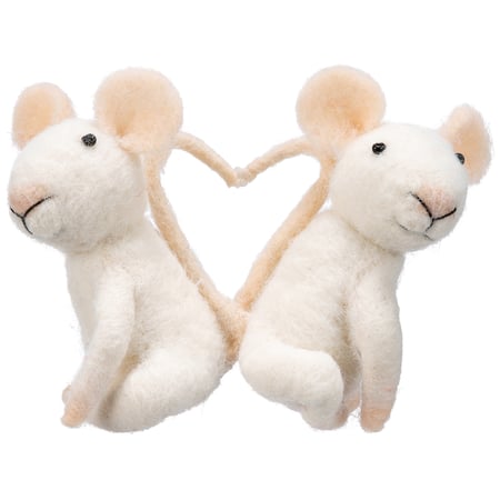 Mouse Tail Heart Critter - Felt, Polyester, Plastic