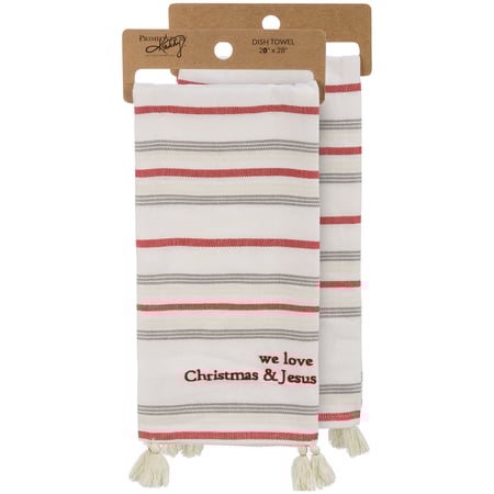 We Love Christmas & Jesus Kitchen Towel - Cotton