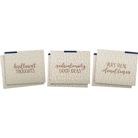 Brilliant Thoughts Good Ideas File Folder Set - Paper