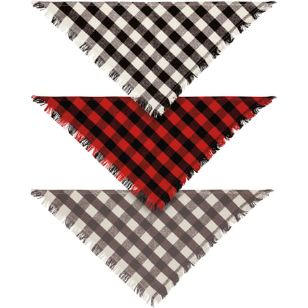 Buffalo Check Small Pet Bandana - Cotton