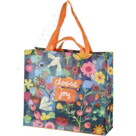 Choose Joy Shopping Tote - Post-Consumer Material, Nylon
