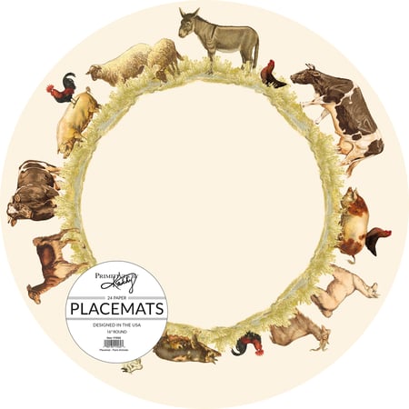 Farm Animals Paper Placemat - Paper