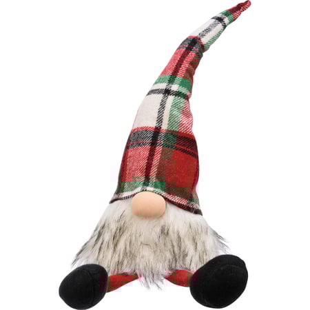 Gnome Hanging Legs Sitter - Polyester, Sand
