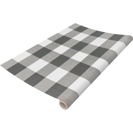 Gray Buffalo Check Paper Table Runner - Paper
