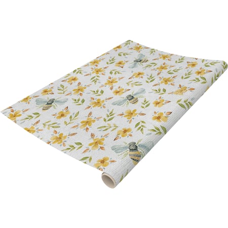 Floral Bees Paper Table Runner - Paper