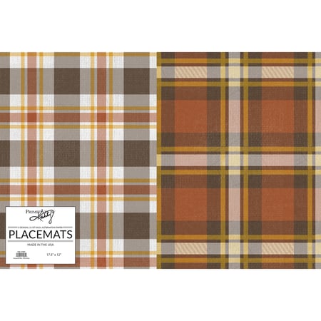 Fall Plaids Paper Placemat Pad - Paper