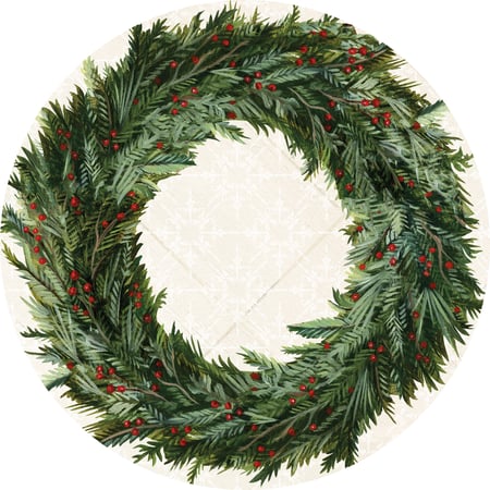 Paper Christmas Wreath Placemat - Paper