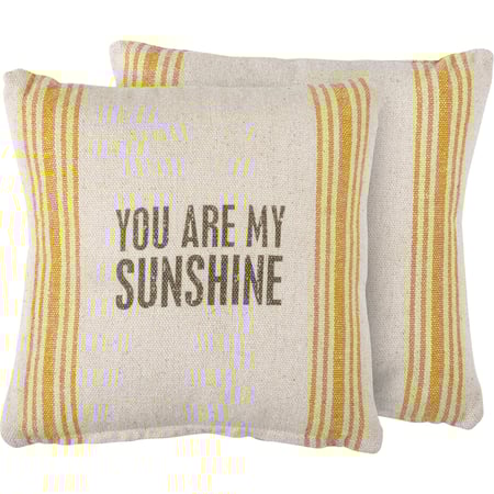 You Are My Sunshine Pillow - Cotton, Zipper