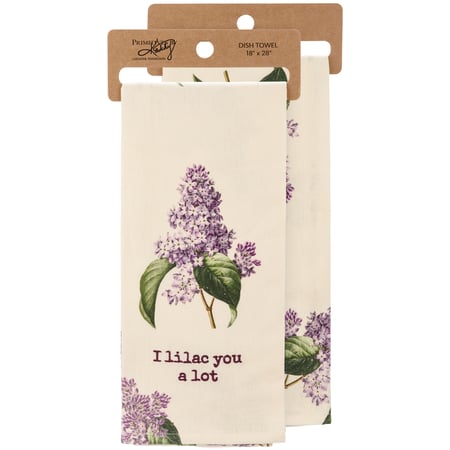 I Lilac You A Lot Kitchen Towel - Cotton, Linen