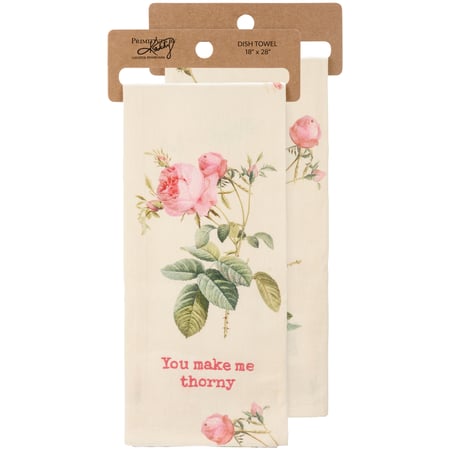 You Make Me Thorny Kitchen Towel - Cotton, Linen