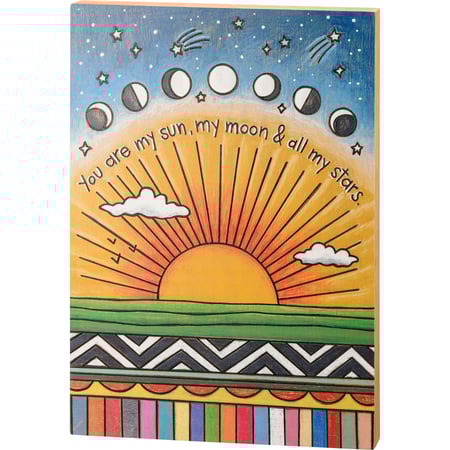 You Are My Sun My Moon & All My Stars Box Sign - Wood