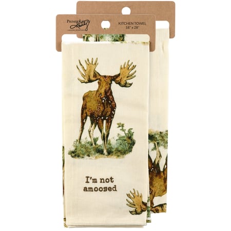 I'm Not Amoosed Kitchen Towel - Cotton, Linen