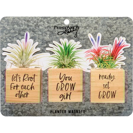 You Grow Planter Magnet Set - Wood, Paper, Metal, Magnet