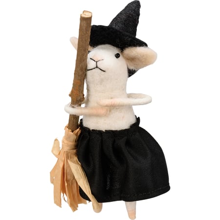 Witch Mouse Critter - Felt, Polyester, Plastic