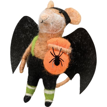 Bat Mouse Critter - Felt, Polyester, Plastic