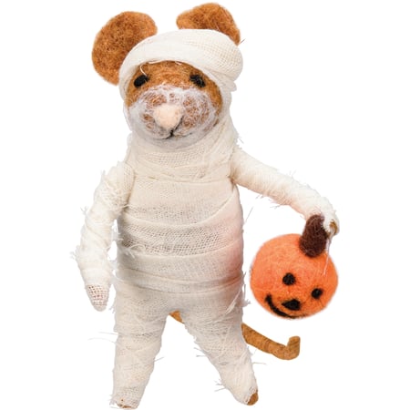 Mummy Mouse Critter - Felt, Polyester, Plastic