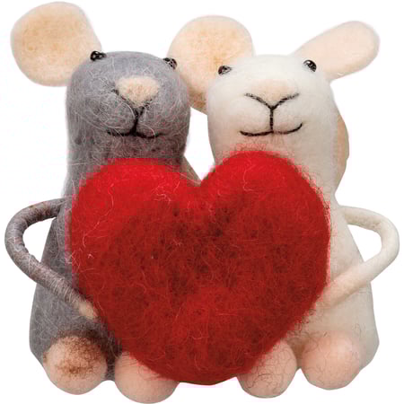 Mouse Couple Critter - Felt, Polyester, Plastic