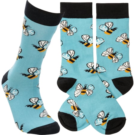 Bees Socks - Cotton, Nylon, Spandex