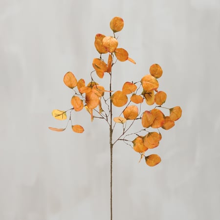 Gold Eucalyptus Floral Pick - Plastic, Wire, Fabric