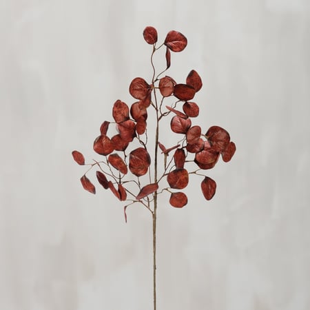 Burgundy Eucalyptus Floral Pick - Plastic, Wire, Fabric
