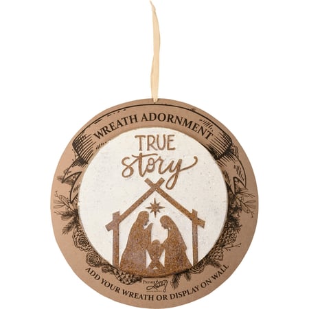 True Story Wreath Insert - Wood, Wire, Mica