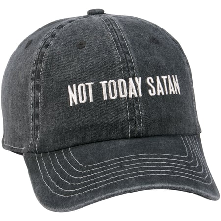 Not Today Satan Baseball Cap - Cotton, Metal