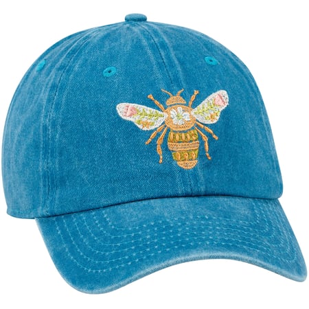 Bee Happy Baseball Cap - Cotton, Metal