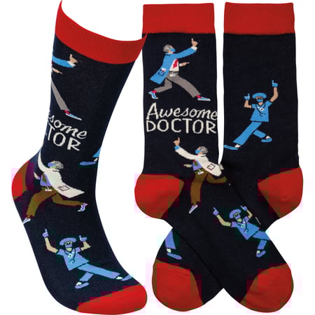 Awesome Doctor Socks - Cotton, Nylon, Spandex