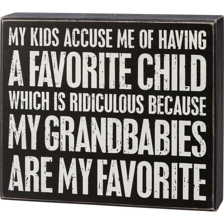 My Grandbabies Are My Favorite Box Sign - Wood
