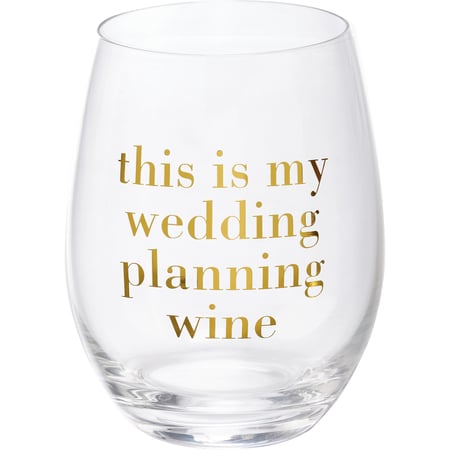 This Is My Wedding Planning Wine Wine Glass - Glass