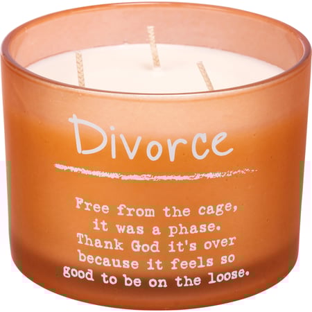 Divorce Poetry Candle - Soy Wax, Glass, Cotton
