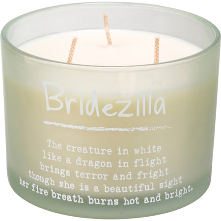 Bridezilla Poetry Candle - Soy Wax, Glass, Cotton