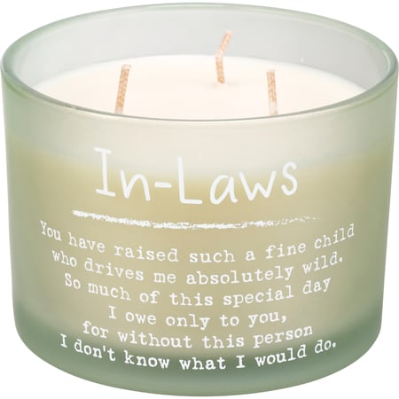 In Laws Poetry Candle - Soy Wax, Glass, Cotton