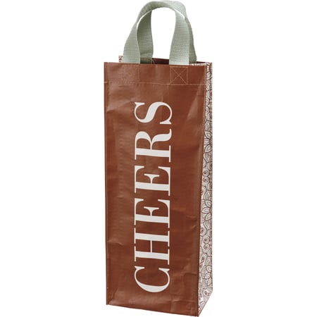 Cheers Wine Tote - Post-Consumer Material, Nylon