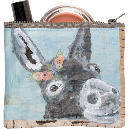 Donkey Zipper Wallet - Post-Consumer Material, Plastic, Metal