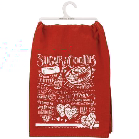Sugar Cookies Recipe Kitchen Towel - Cotton