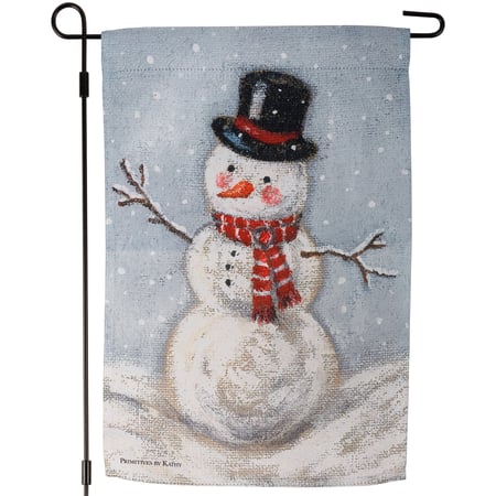 Snowman Garden Flag - Polyester