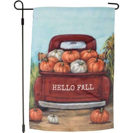 Hello Fall Garden Flag - Polyester