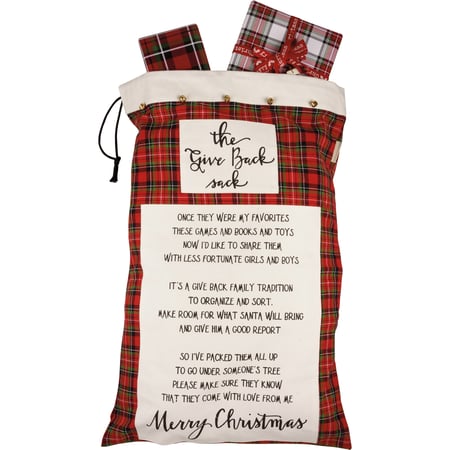 The Give Back Sack Santa Sack - Cotton, Canvas, Metal